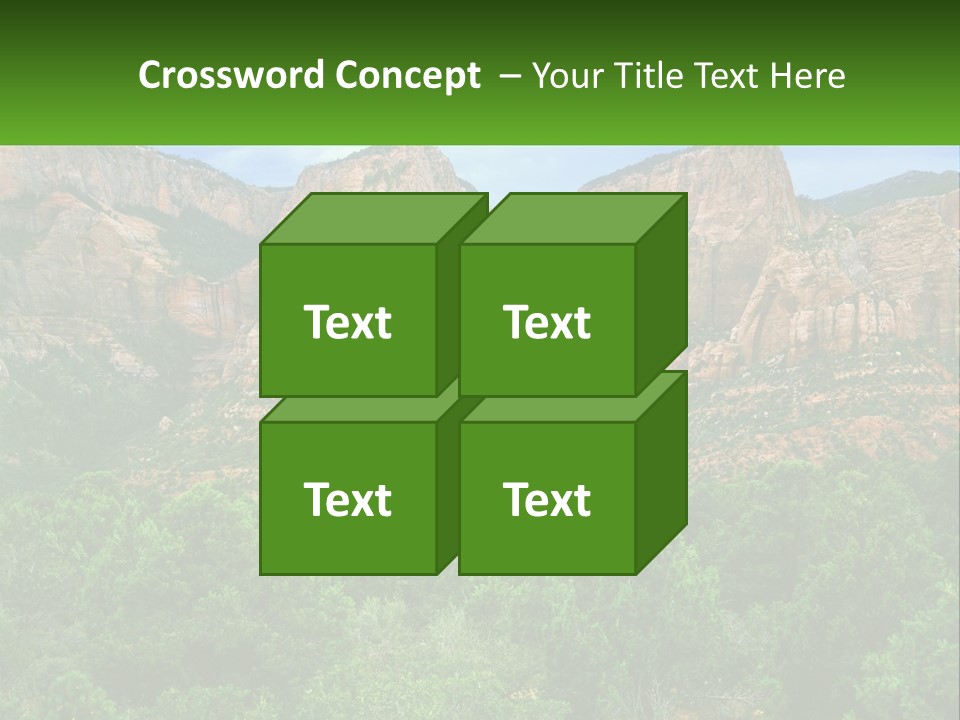 A Mountain Range With Trees And Rocks In The Background PowerPoint Template