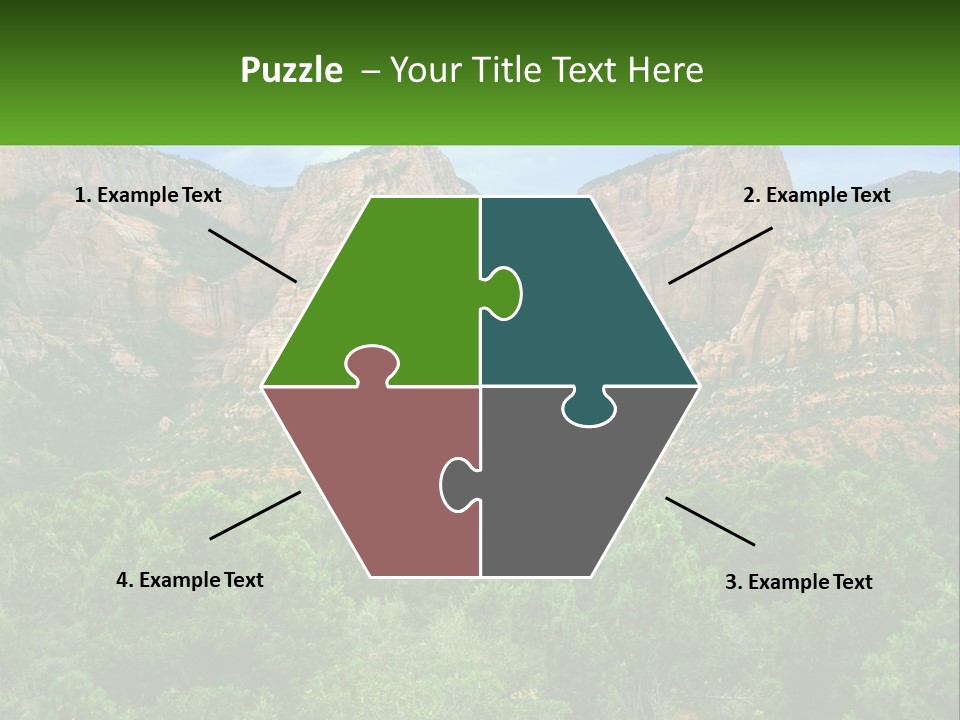 A Mountain Range With Trees And Rocks In The Background PowerPoint Template