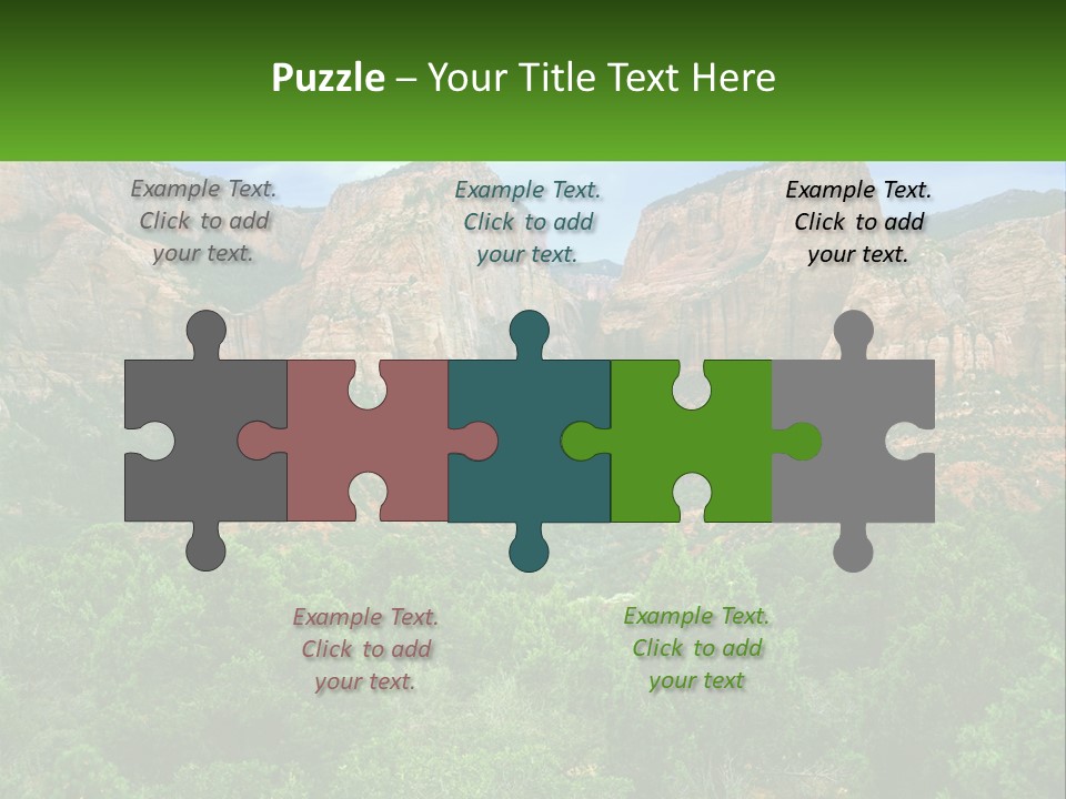 A Mountain Range With Trees And Rocks In The Background PowerPoint Template