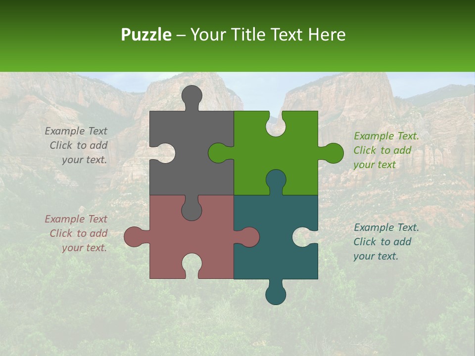 A Mountain Range With Trees And Rocks In The Background PowerPoint Template