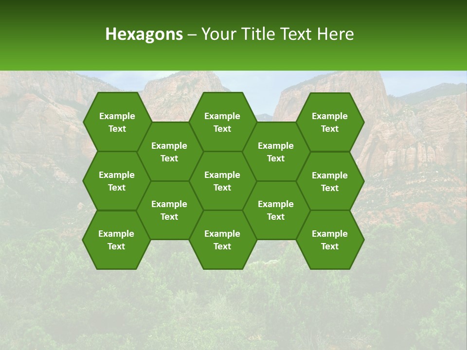 A Mountain Range With Trees And Rocks In The Background PowerPoint Template