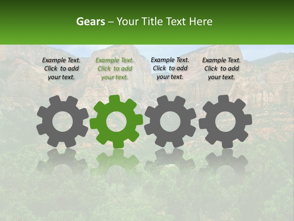 A Mountain Range With Trees And Rocks In The Background PowerPoint Template