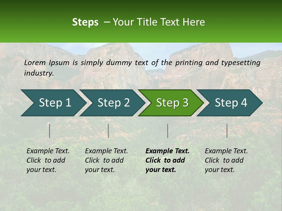 A Mountain Range With Trees And Rocks In The Background PowerPoint Template