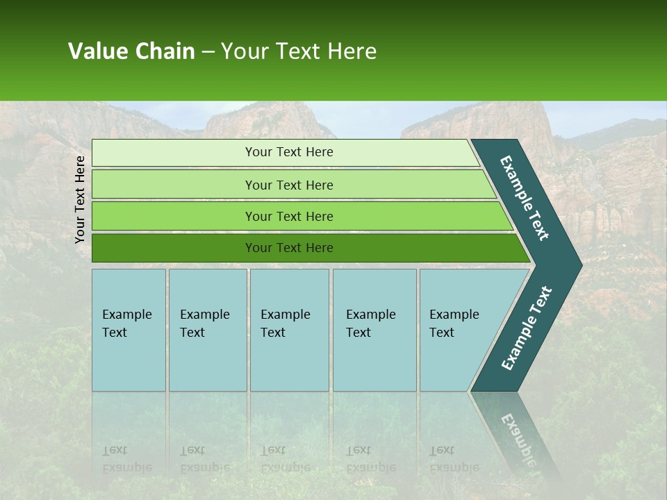 A Mountain Range With Trees And Rocks In The Background PowerPoint Template