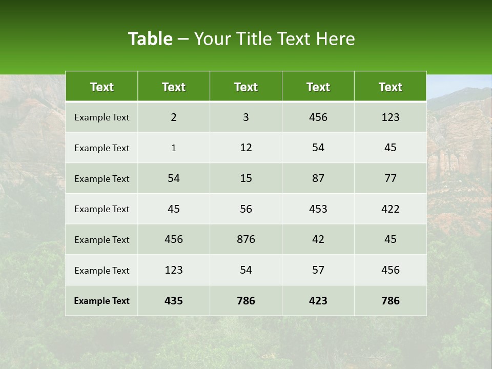 A Mountain Range With Trees And Rocks In The Background PowerPoint Template
