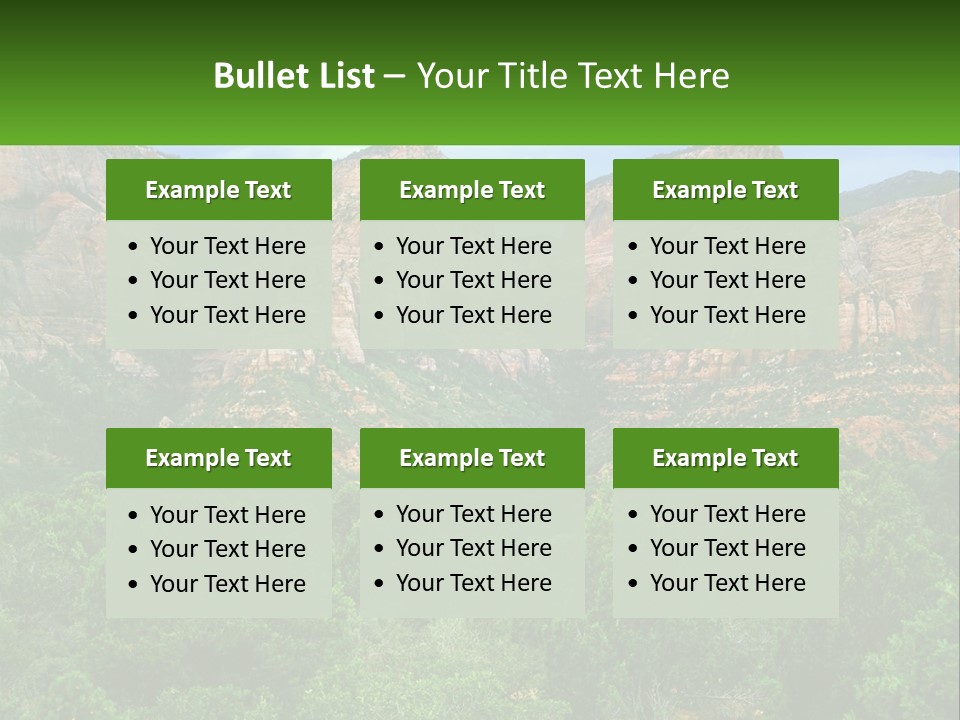 A Mountain Range With Trees And Rocks In The Background PowerPoint Template