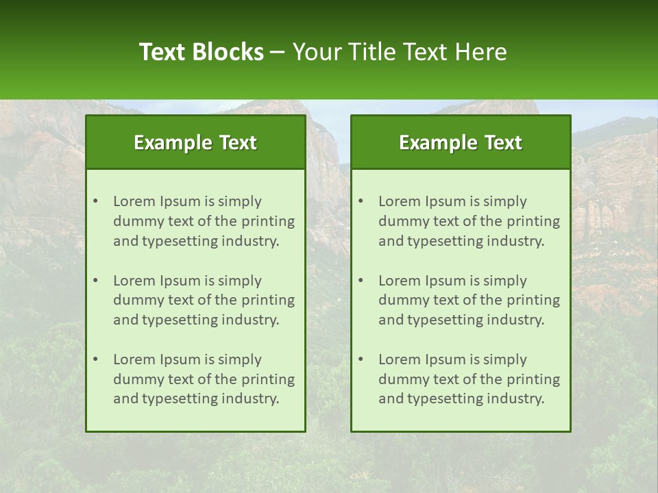 A Mountain Range With Trees And Rocks In The Background PowerPoint Template