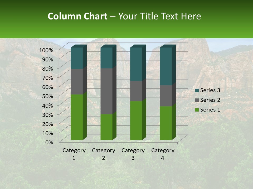 A Mountain Range With Trees And Rocks In The Background PowerPoint Template