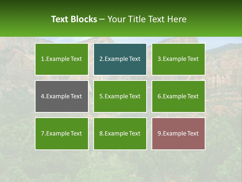 A Mountain Range With Trees And Rocks In The Background PowerPoint Template