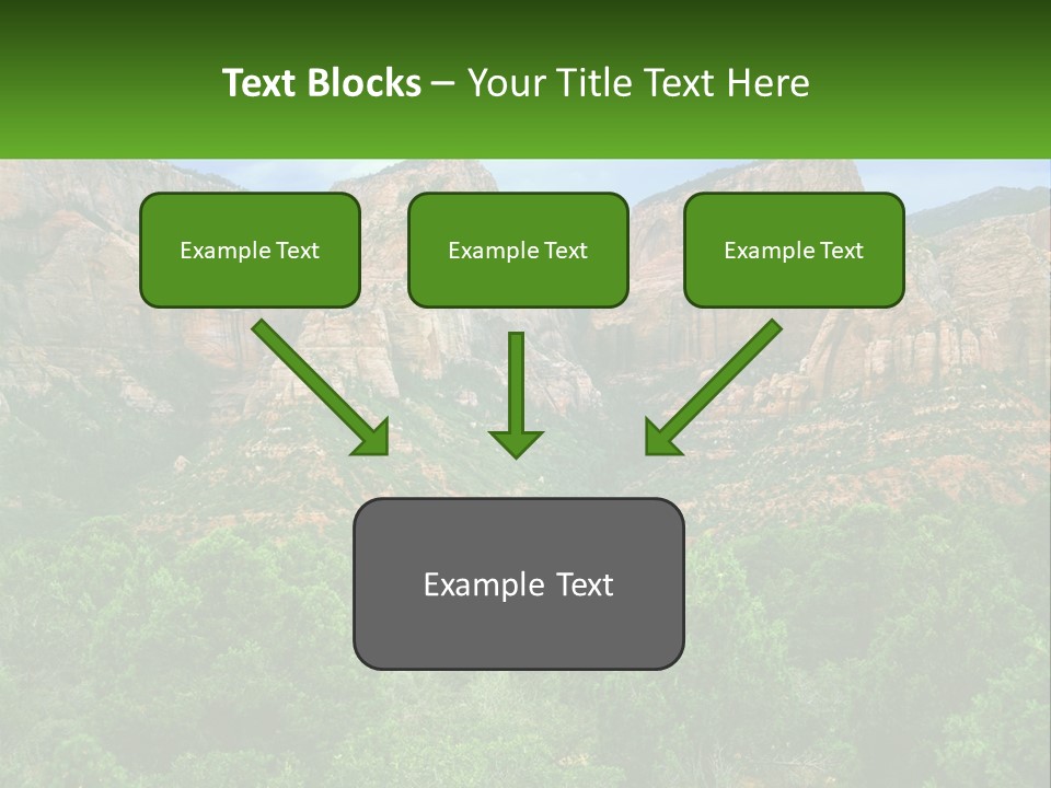 A Mountain Range With Trees And Rocks In The Background PowerPoint Template
