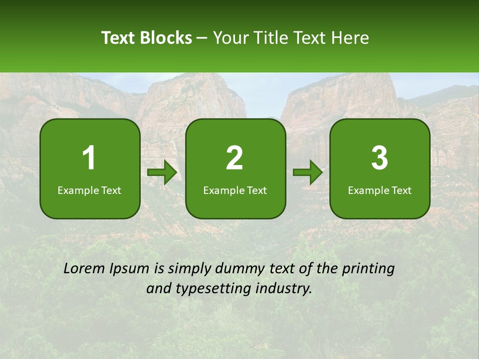 A Mountain Range With Trees And Rocks In The Background PowerPoint Template