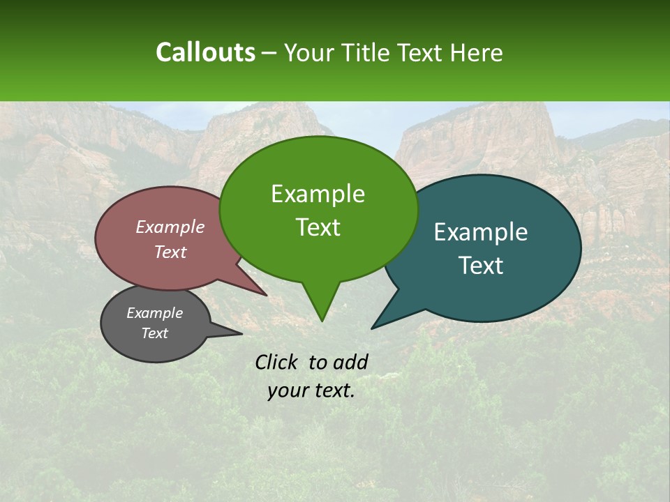 A Mountain Range With Trees And Rocks In The Background PowerPoint Template