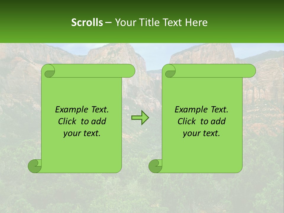 A Mountain Range With Trees And Rocks In The Background PowerPoint Template
