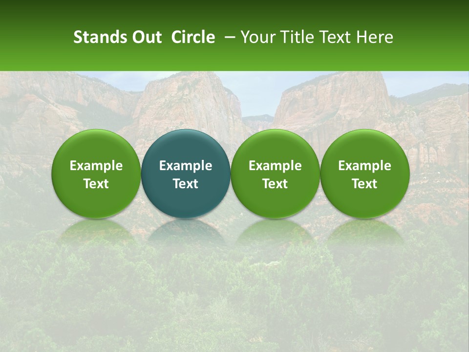 A Mountain Range With Trees And Rocks In The Background PowerPoint Template