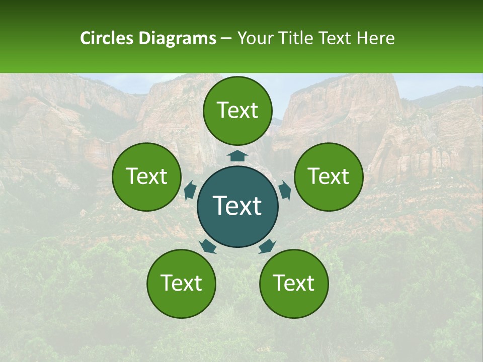 A Mountain Range With Trees And Rocks In The Background PowerPoint Template