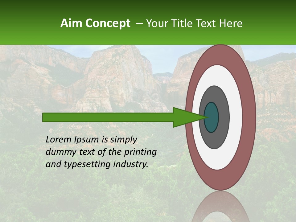 A Mountain Range With Trees And Rocks In The Background PowerPoint Template