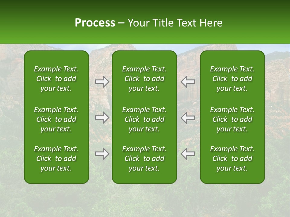 A Mountain Range With Trees And Rocks In The Background PowerPoint Template