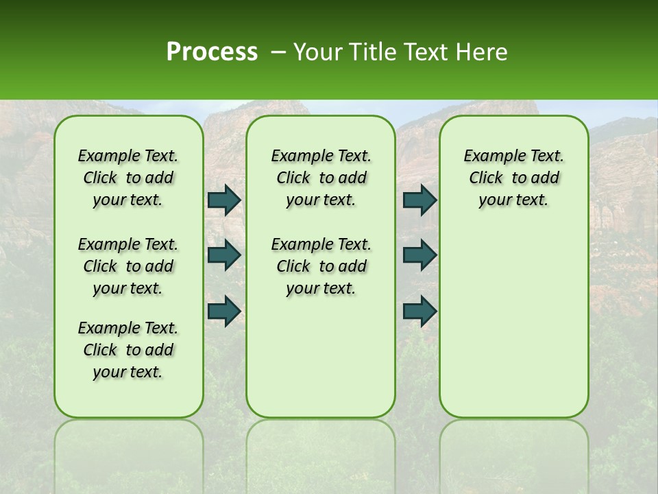 A Mountain Range With Trees And Rocks In The Background PowerPoint Template