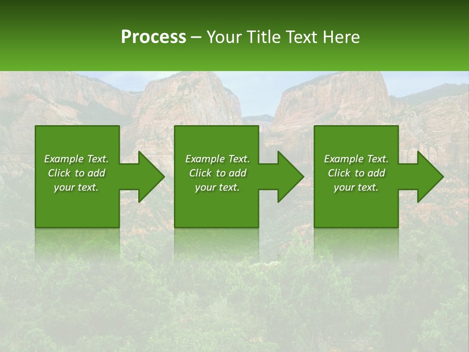 A Mountain Range With Trees And Rocks In The Background PowerPoint Template