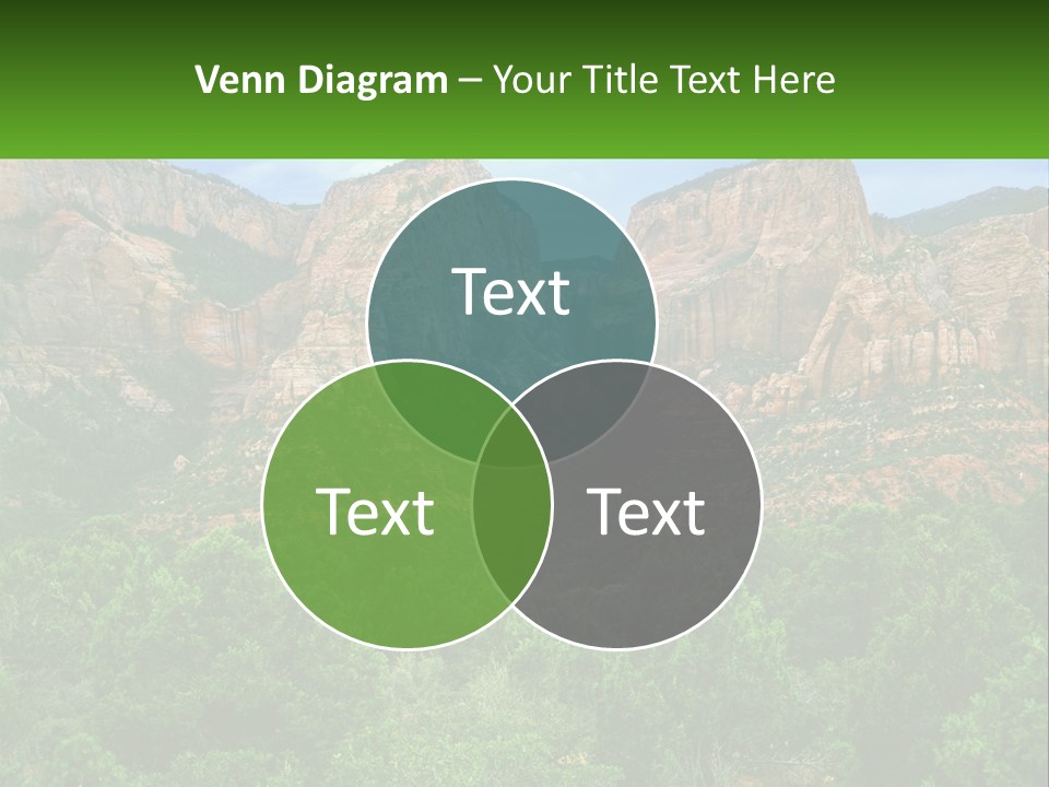 A Mountain Range With Trees And Rocks In The Background PowerPoint Template