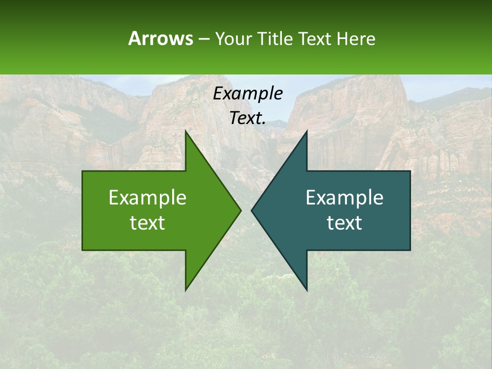 A Mountain Range With Trees And Rocks In The Background PowerPoint Template