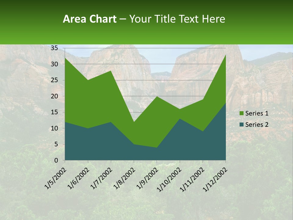 A Mountain Range With Trees And Rocks In The Background PowerPoint Template