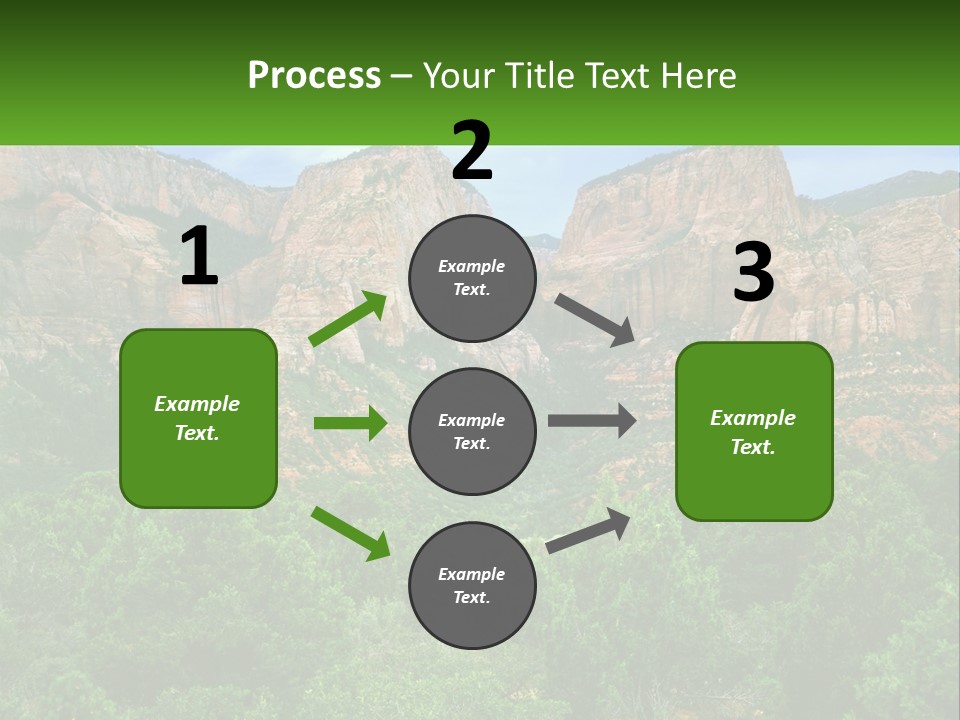 A Mountain Range With Trees And Rocks In The Background PowerPoint Template