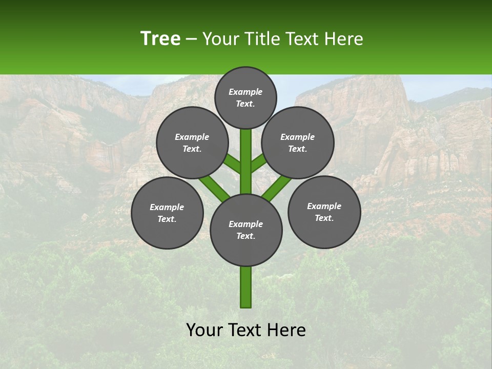 A Mountain Range With Trees And Rocks In The Background PowerPoint Template
