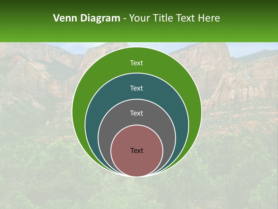 A Mountain Range With Trees And Rocks In The Background PowerPoint Template