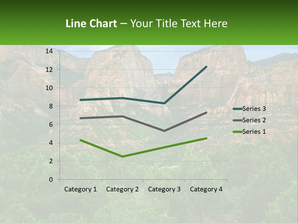 A Mountain Range With Trees And Rocks In The Background PowerPoint Template