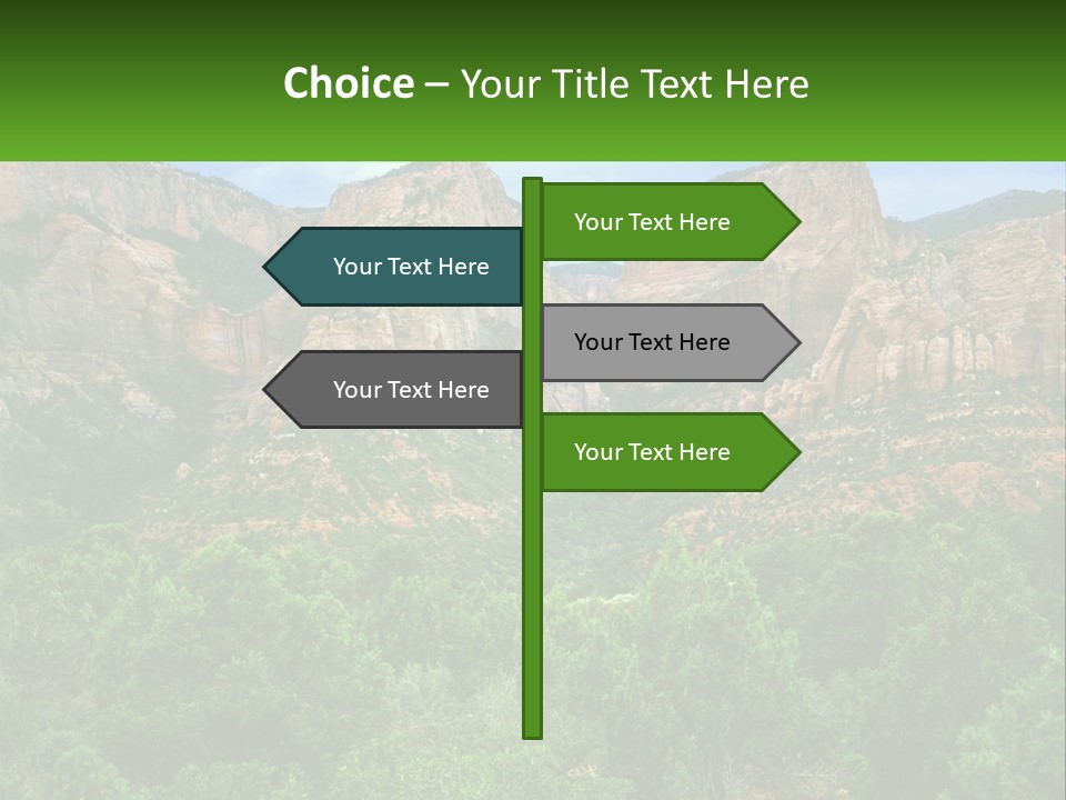 A Mountain Range With Trees And Rocks In The Background PowerPoint Template