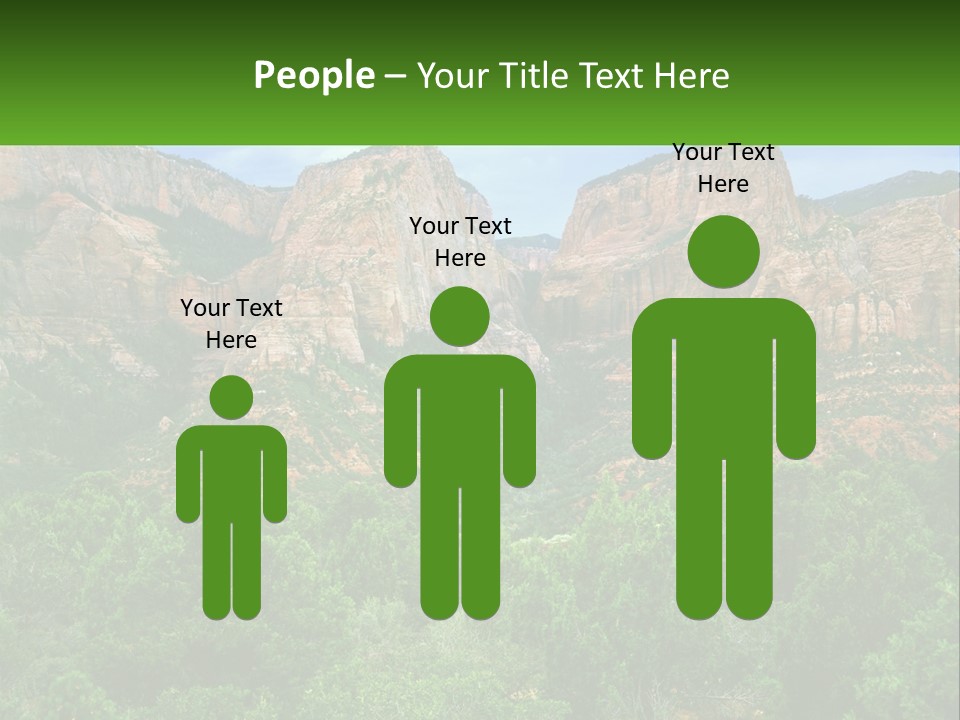 A Mountain Range With Trees And Rocks In The Background PowerPoint Template