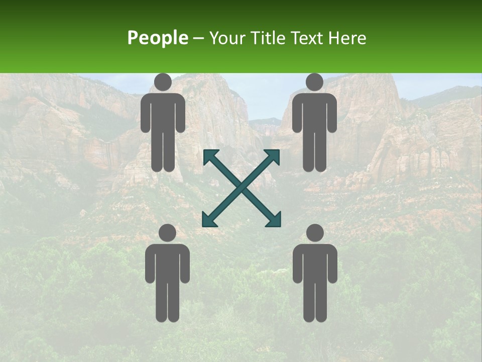 A Mountain Range With Trees And Rocks In The Background PowerPoint Template