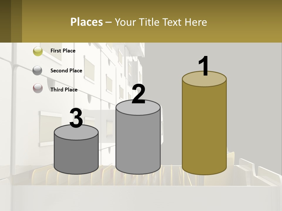A File Cabinet With Files And Folders In It PowerPoint Template