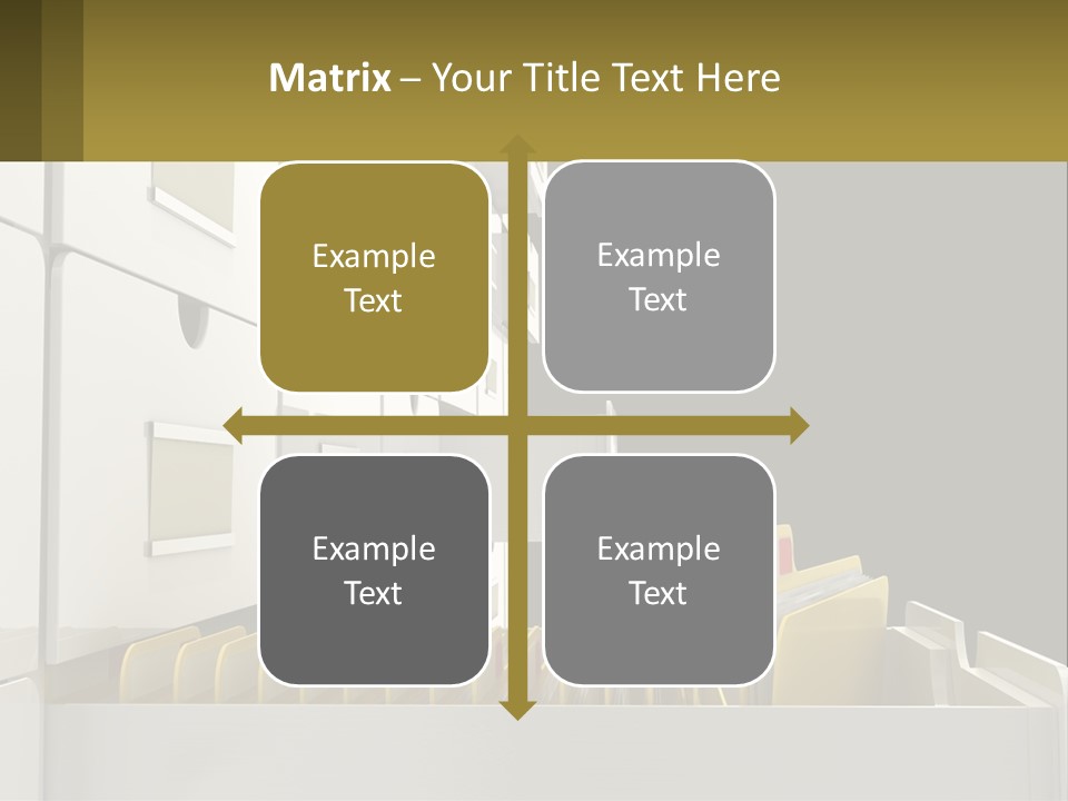 A File Cabinet With Files And Folders In It PowerPoint Template