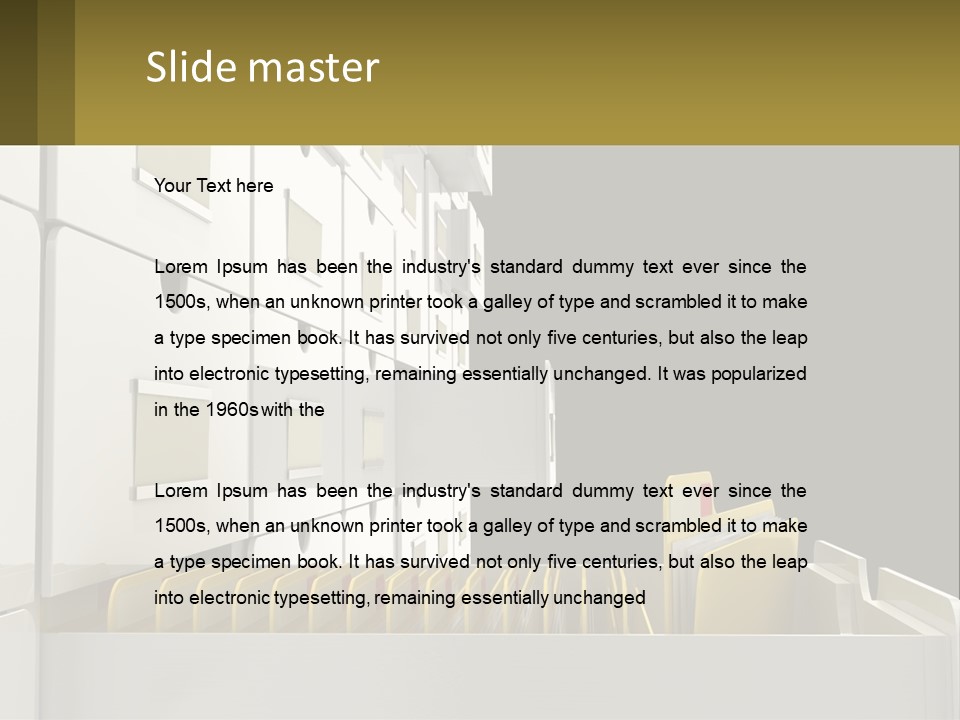 A File Cabinet With Files And Folders In It PowerPoint Template