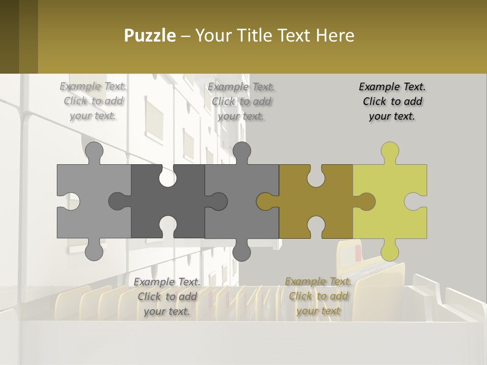 A File Cabinet With Files And Folders In It PowerPoint Template