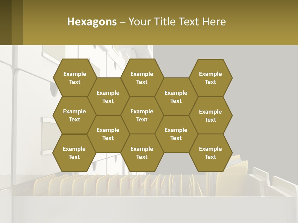 A File Cabinet With Files And Folders In It PowerPoint Template