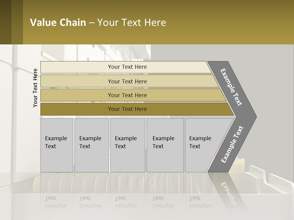 A File Cabinet With Files And Folders In It PowerPoint Template