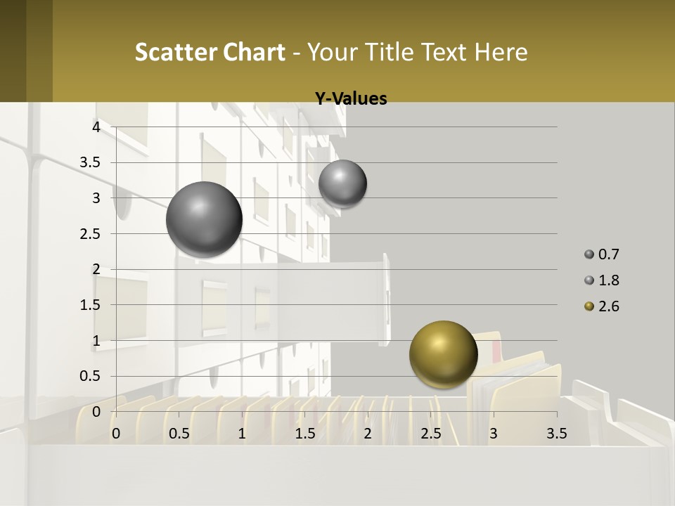 A File Cabinet With Files And Folders In It PowerPoint Template