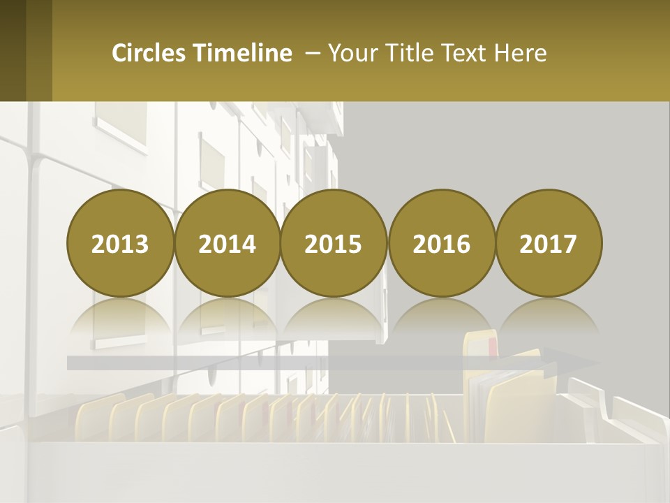 A File Cabinet With Files And Folders In It PowerPoint Template
