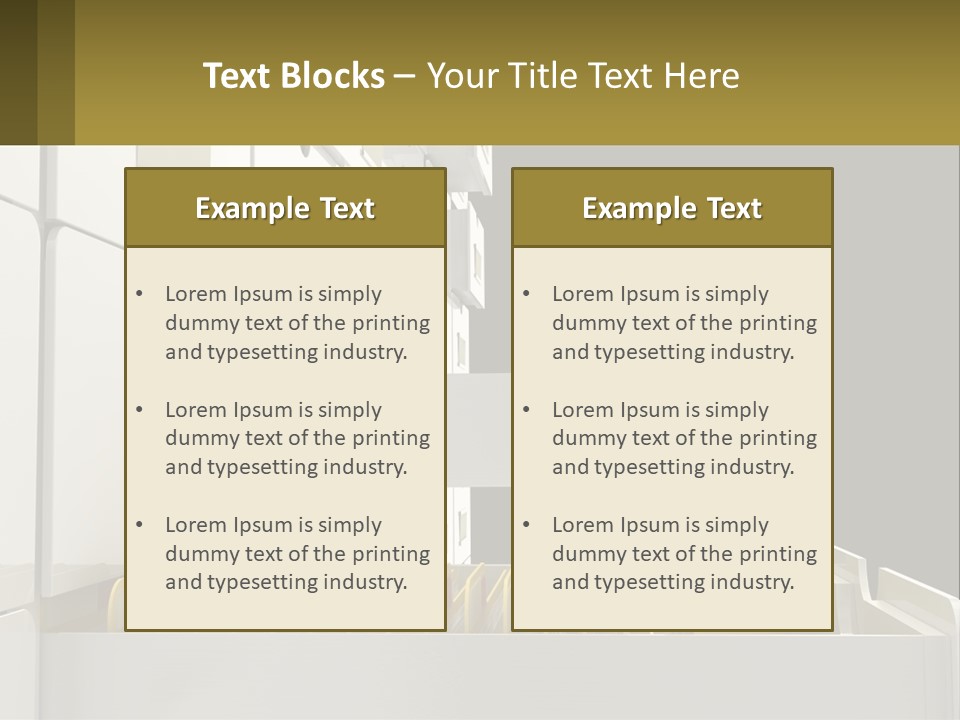 A File Cabinet With Files And Folders In It PowerPoint Template
