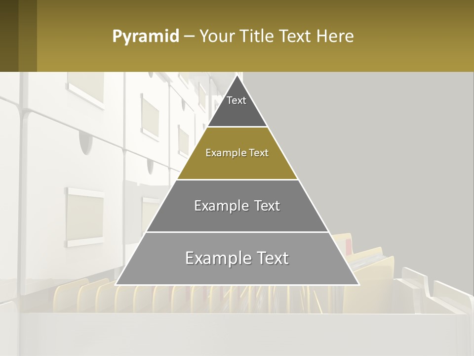 A File Cabinet With Files And Folders In It PowerPoint Template