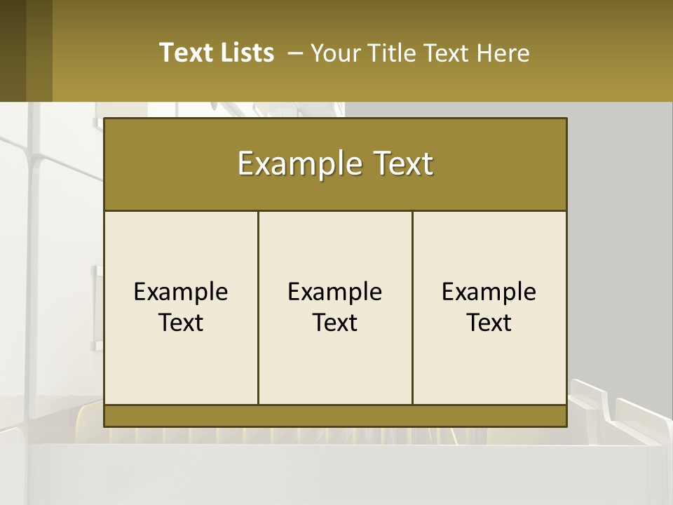 A File Cabinet With Files And Folders In It PowerPoint Template