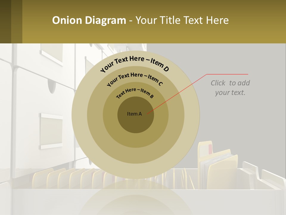 A File Cabinet With Files And Folders In It PowerPoint Template