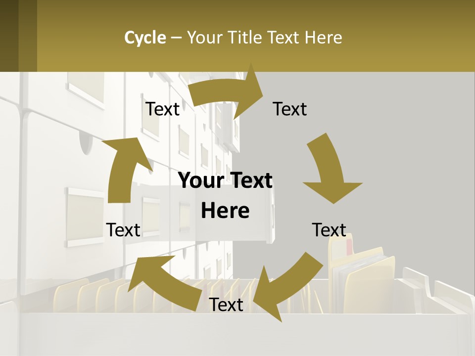 A File Cabinet With Files And Folders In It PowerPoint Template
