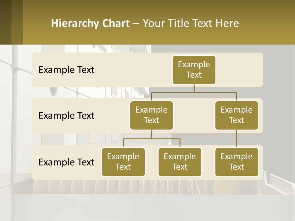 A File Cabinet With Files And Folders In It PowerPoint Template