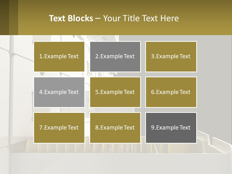 A File Cabinet With Files And Folders In It PowerPoint Template