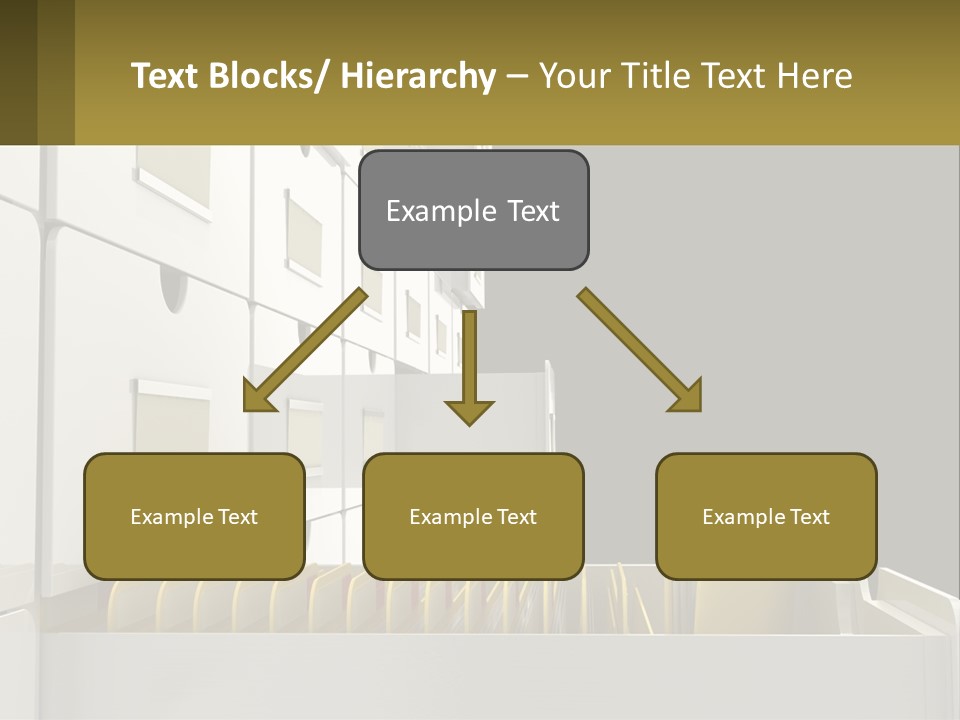 A File Cabinet With Files And Folders In It PowerPoint Template