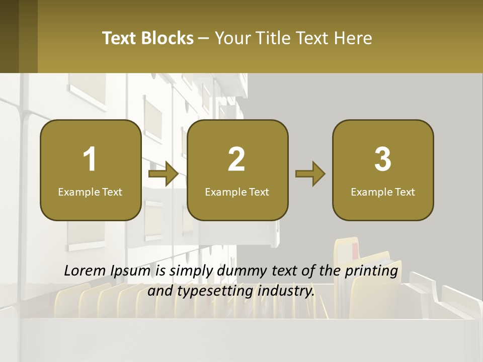 A File Cabinet With Files And Folders In It PowerPoint Template